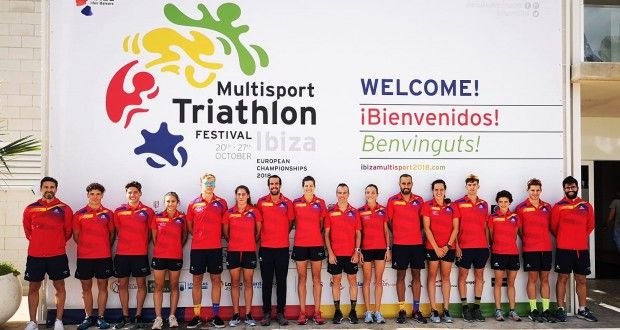 La selección española preparada para el Campeonato de Europa de Duatlón Ibiza 2018