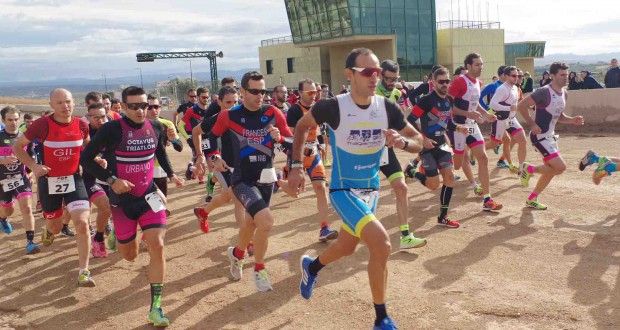 Espectáculo en el XI Duatlón Cros de Alcañiz con nuevas victorias de García y Llanos