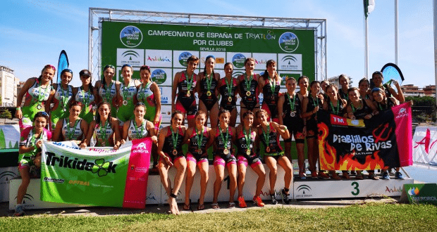 Cidade de Lugo Fluvial, campeón de España femenino de Triatlón por Clubes en Sevilla