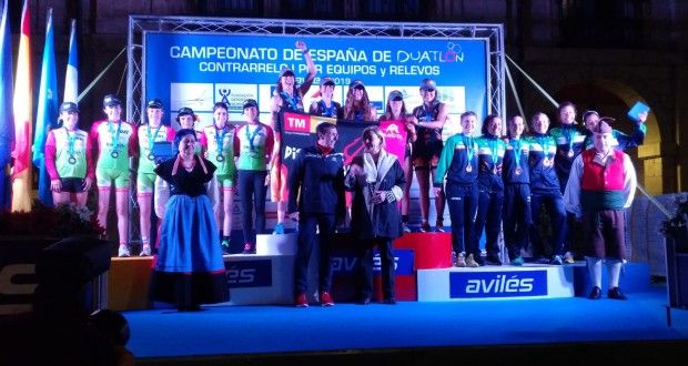 Diablillos Rivas Mar de Pulpí femenino y Ascentium Araba Tri masculino, campeones de España de Duatlón CRE en Avilés
