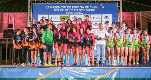 Cidade de Lugo Fluvial, campeonas de España de Duatlón por Clubes 2019 en Punta Umbría