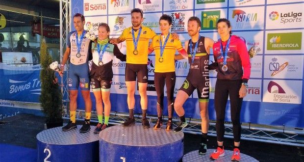 Irene Loizate y Antonio Benito, campeones de España de Duatlón 2019 en Soria