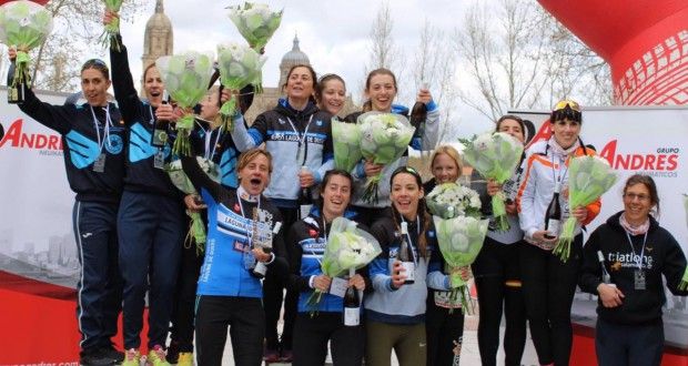 Triatlón Laguna y Salmántica Triatlón pulverizan el crono en Duatlón por Equipos de Salamanca