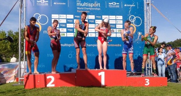 Kevin Tarek Viñuela, plata en el Mundial de Acuatlón en Pontevedra que ganan Petsov y Ulatowska