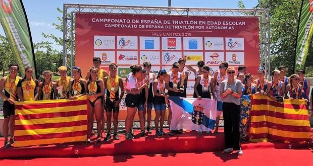 Galicia gana el Campeonato de España de Triatlón en Edad Escolar, y Cataluña el de Selecciones Autonómicas Absolutas en Tres Cantos