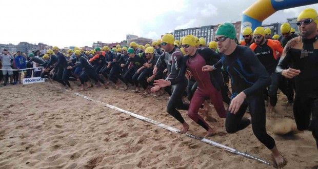 Paula Herrero y Manuel Menéndez se proclamaron campeones de Asturias 2019 Triatlón Sprint en Gijón