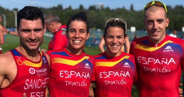 España repite su mejor puesto en las Series Mundiales de Edmonton terminando sextos en la prueba de Relevos Mixtos
