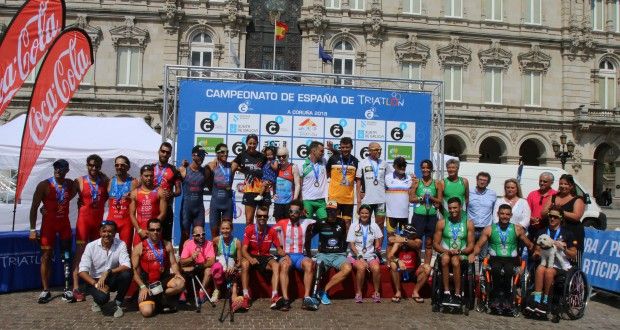 Proceso de clasificación funcional en el Campeonato de España de A Coruña de Paratriatlón