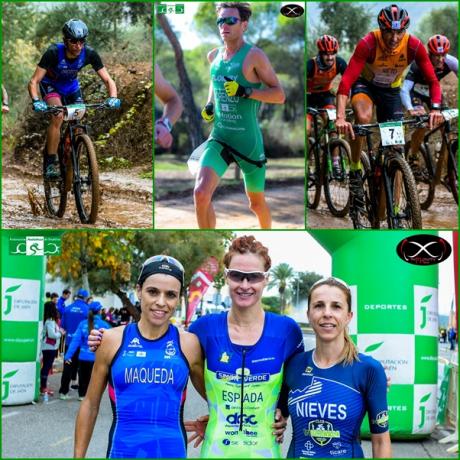 Sergio Lorenzo y Rocío Espada se cuelgan el oro en la Copa de Andalucía de Duatlón Cros 2019
