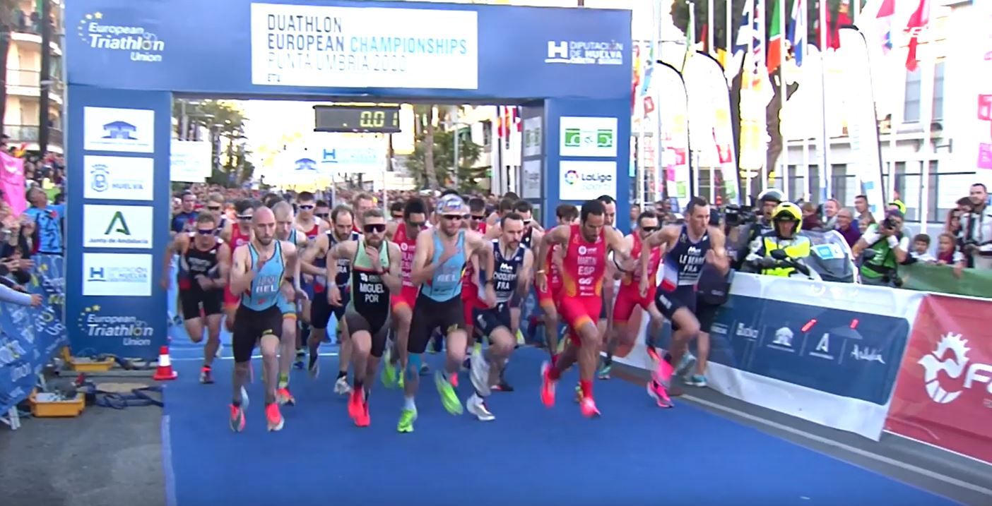 #ETUPuntaUmbría élite masculina Campeonato de Europa de Duatlón