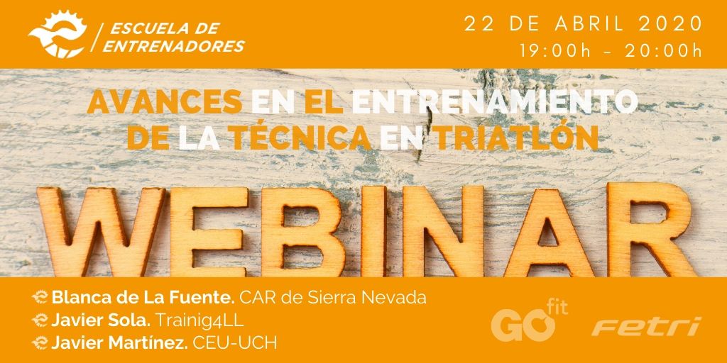 IV webinar FETRI Escuela de #Entrenadores: «Avances en el entrenamiento de la técnica en Triatlón»