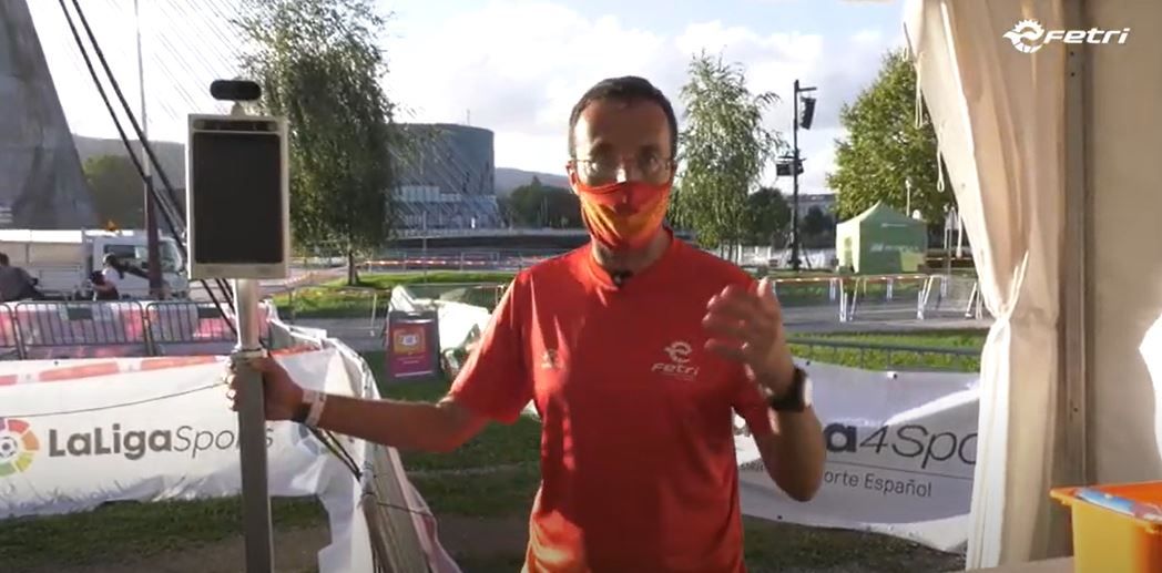 Acceso a la sede blindada de #FETRIPontevedra – Campeonato de España de Triatlón Sprint
