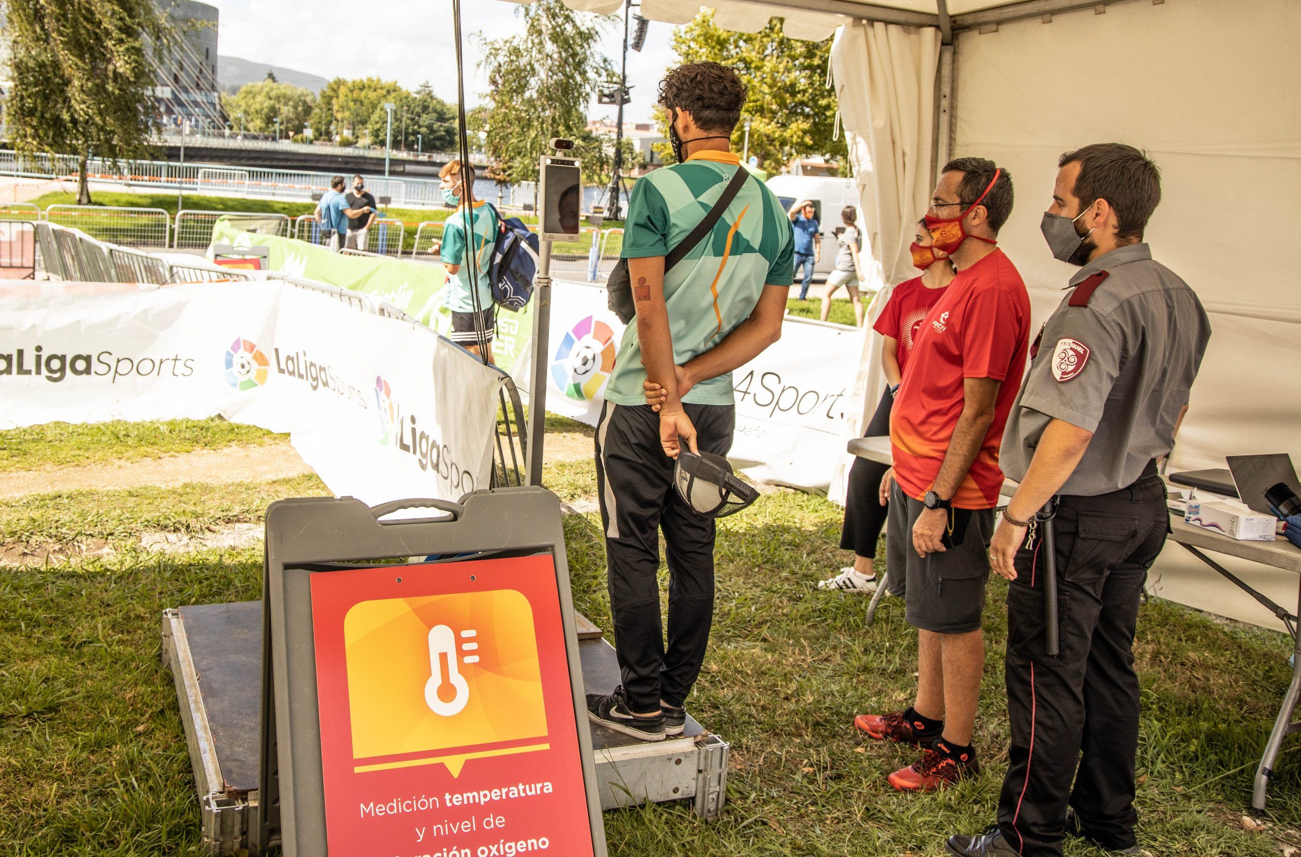 Todo listo en la sede blindada del Campeonato de España de Triatlón Sprint en Pontevedra