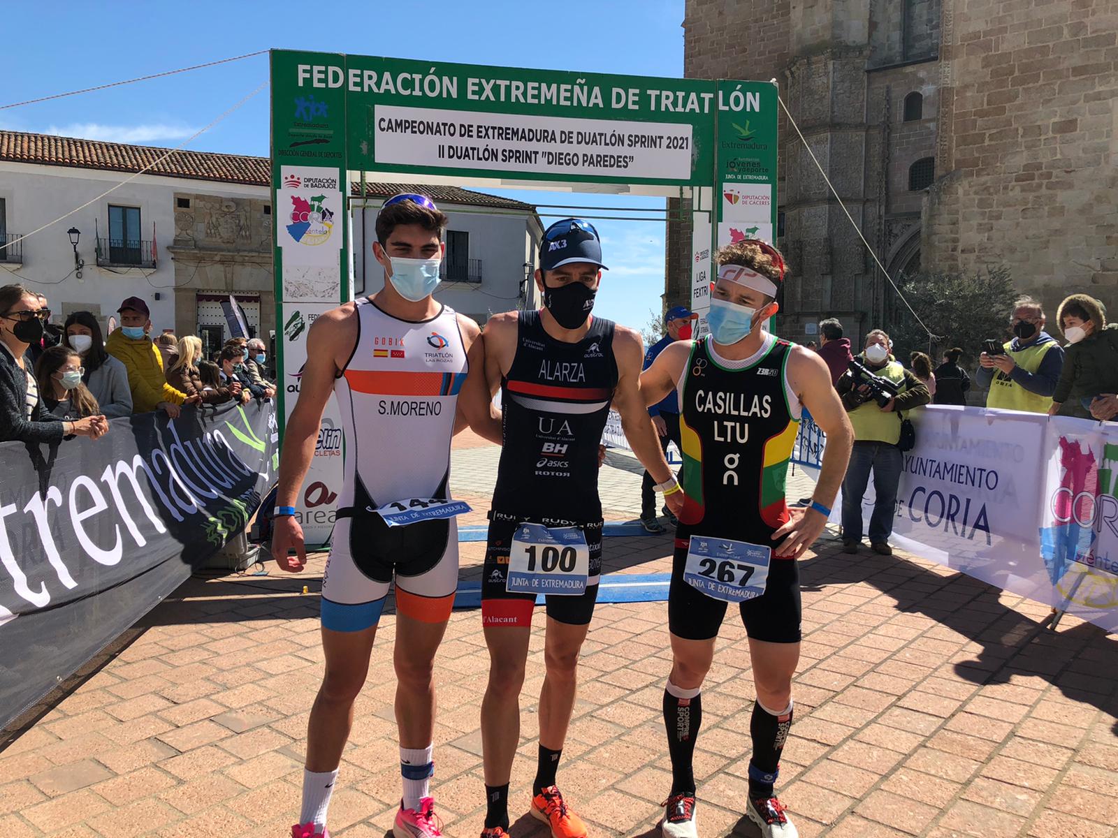 Fernando Alarza y Sonia Bejarano ganan el II Duatlón Sprint Diego Paredes en Extremadura