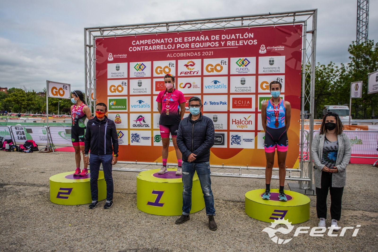 Cidade de Lugo Fluvial y Saltoki Trikideak ganan el Campeonato de España de Duatlón CRE élite en Alcobendas
