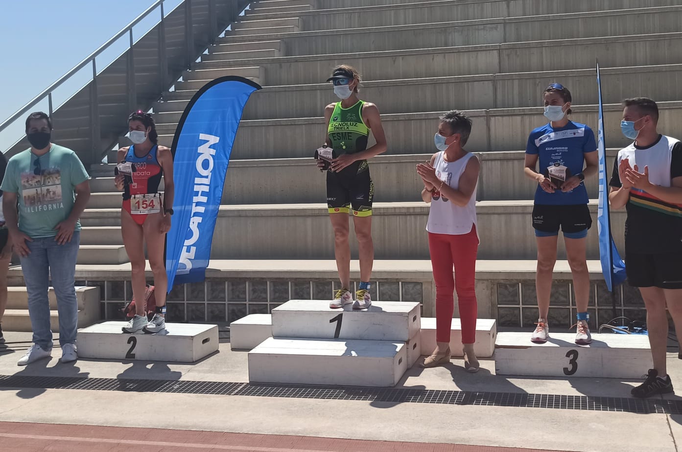Antonio Luis Alcaraz y Esmeralda Agullo, ganadores del Triatlón de Calasparra en Murcia