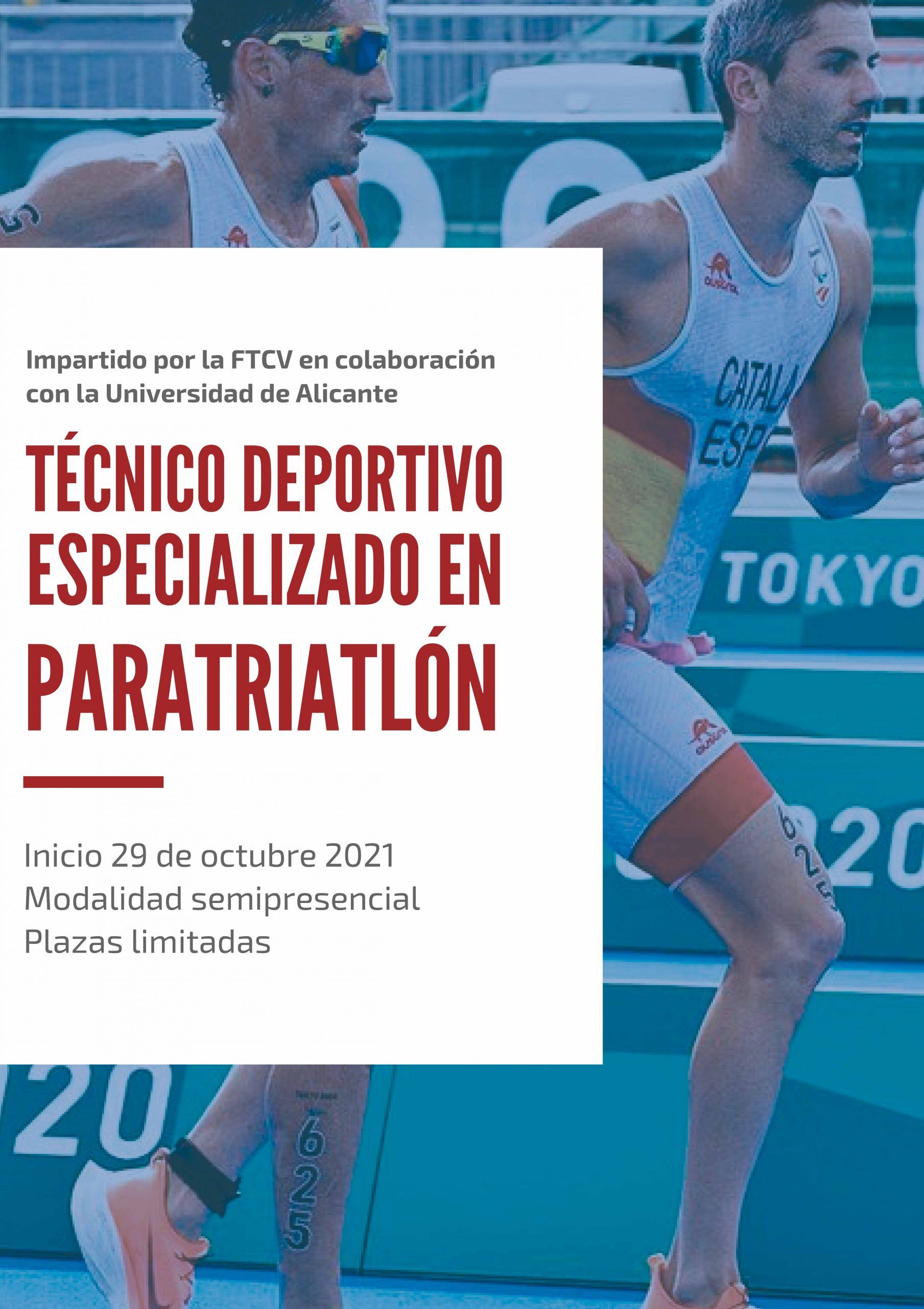 La Federació de Triatló de la Comunitat Valenciana abre, en colaboración con la Universidad de Alicante, la 1ª edición del Curso de Técnico Deportivo especializado en Paratriatlón