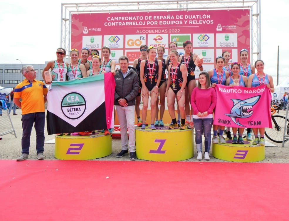 Diablillos de Rivas femenino y Alusigma Peñota Dental Portugaletekoa masculino ganan el Campeonato de España de Duatlón Contrarreloj Equipos en Alcobendas