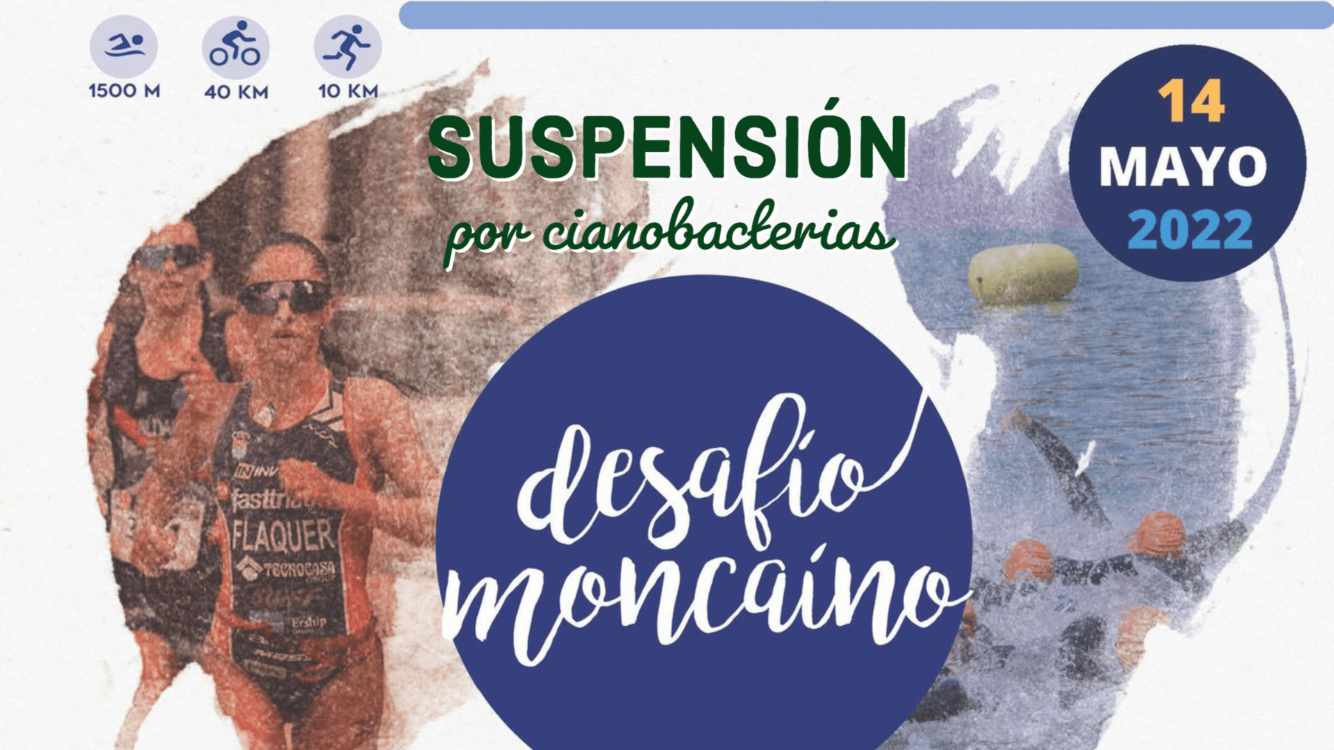 Una floración de cianobacterias en el embalse de Val impide la celebración del Triatlón de Tarazona el 14 de mayo