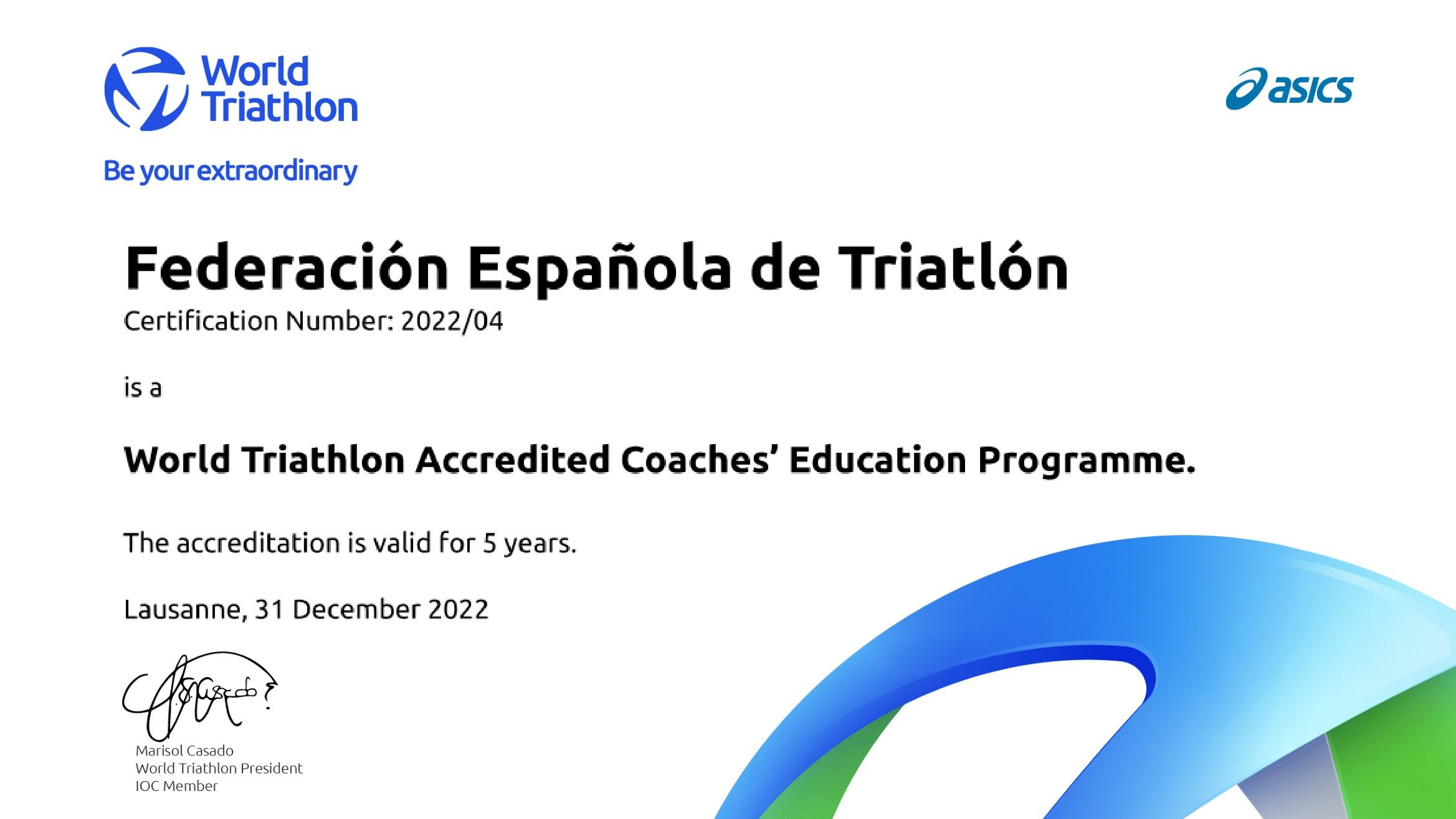 La Escuela Nacional de Entrenadores de la FETRI, reconocida entre las mejores del mundo por World Triathlon
