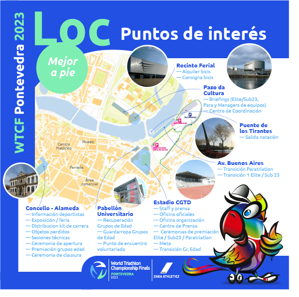 Pontevedra publica la ubicación de los principales servicios de la Gran Final de las Series Mundiales