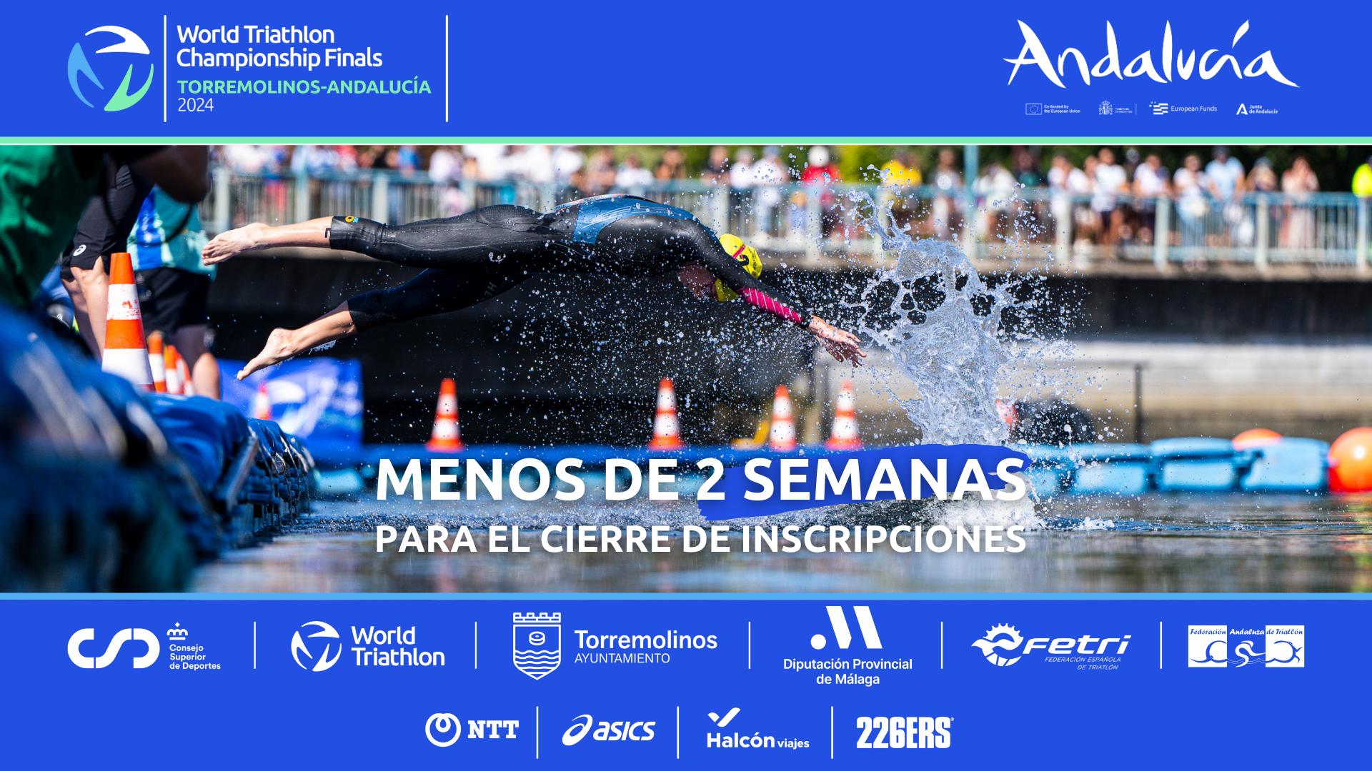 En menos de dos semanas se cierra el plazo de inscripciones para la final del Campeonato del Mundo Torremolinos-Andalucía