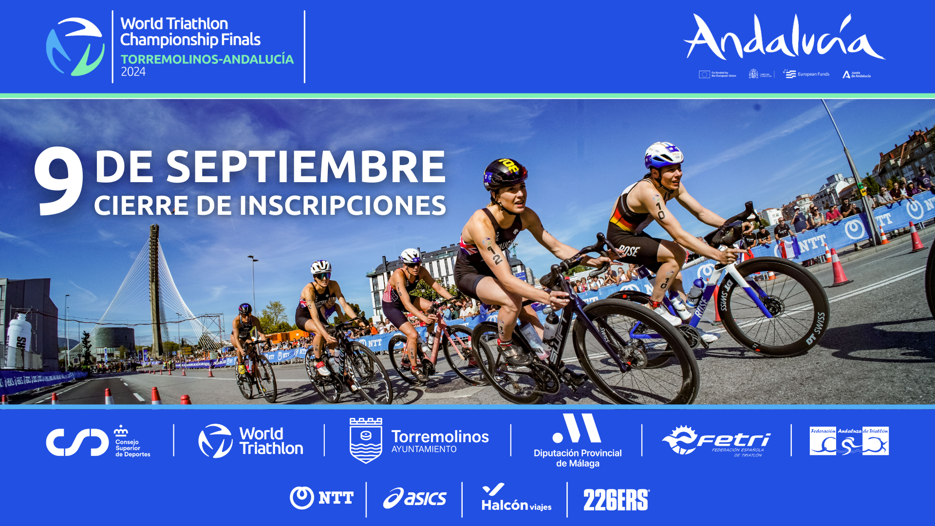 El próximo 9 de septiembre se cierra el plazo de inscripciones para la final de Torremolinos-Andalucía