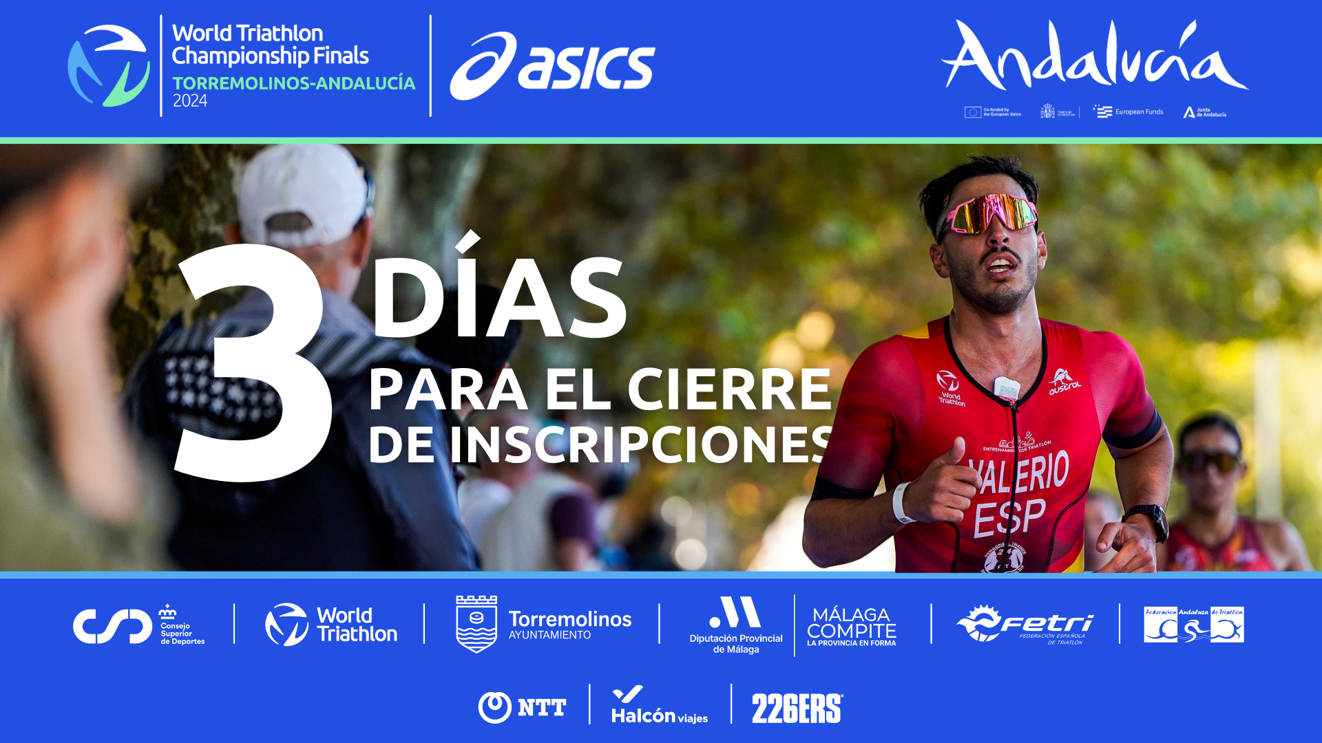 Tres días para el cierre de inscripciones para la Final del Campeonato del Mundo Torremolinos-Andalucía