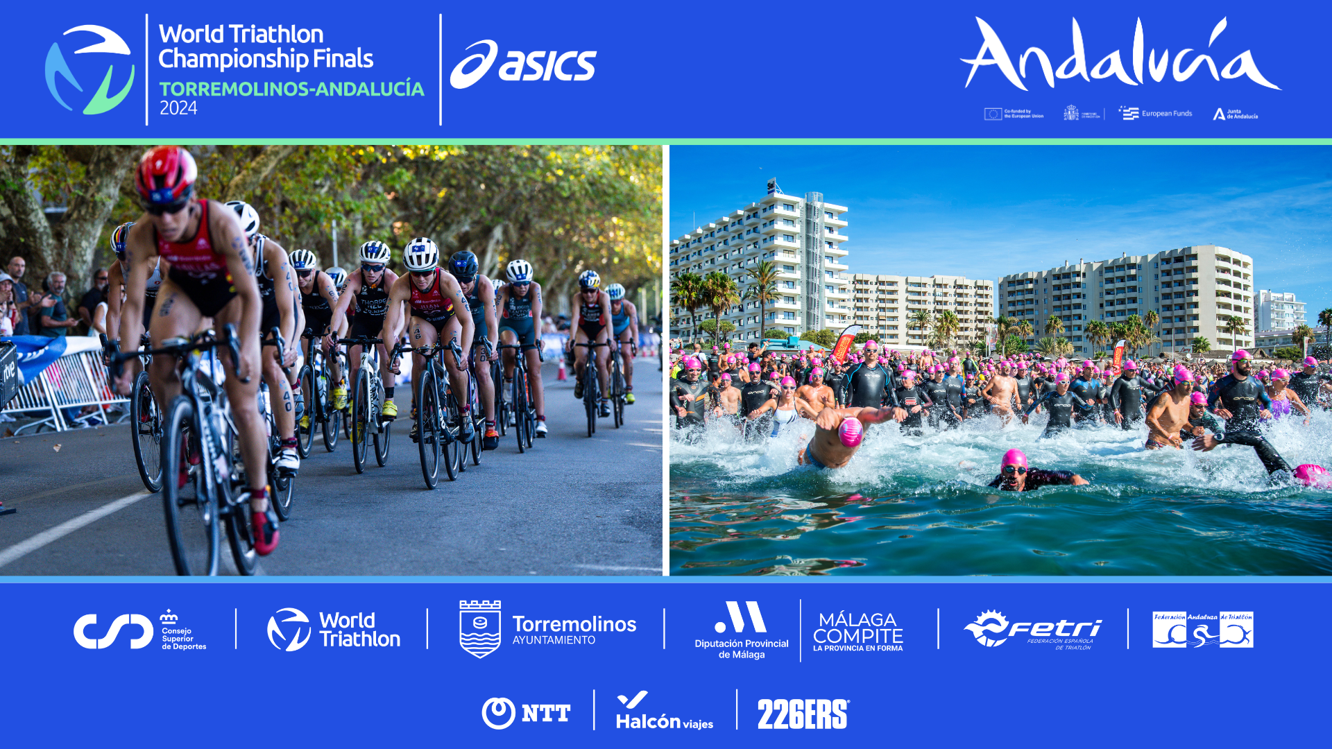 La final del Mundial de Triatlón Torremolinos-Andalucía contará con más de 5500 deportistas y será una de las finales con mayor participación de la historia