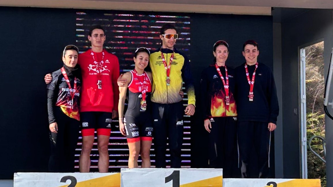 Marina Muñoz y Andrés Hilario mandan en el Duatlón de Soria clasificatorio para el nacional