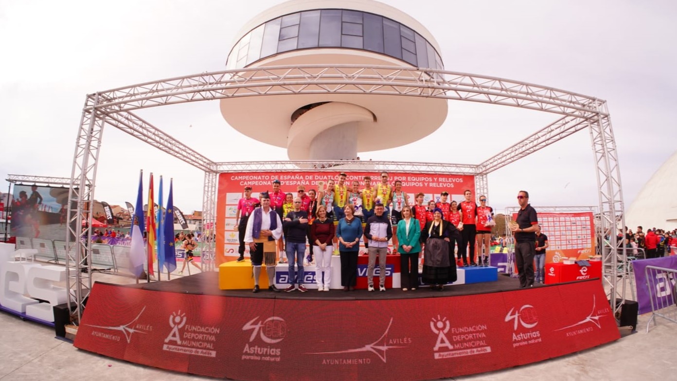 CEA Bétera femenino y Triatlón Albacete Res masculino ganan el Campeonato de España de Duatlón Relevos 2025 en Avilés