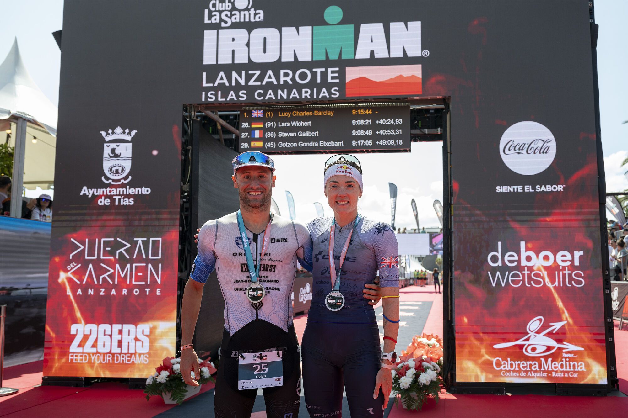 Jordi Montraveta fue segundo en el IRONMAN Lanzarote que ganaron Lucy Charles-Barclay y Dylan Magnien