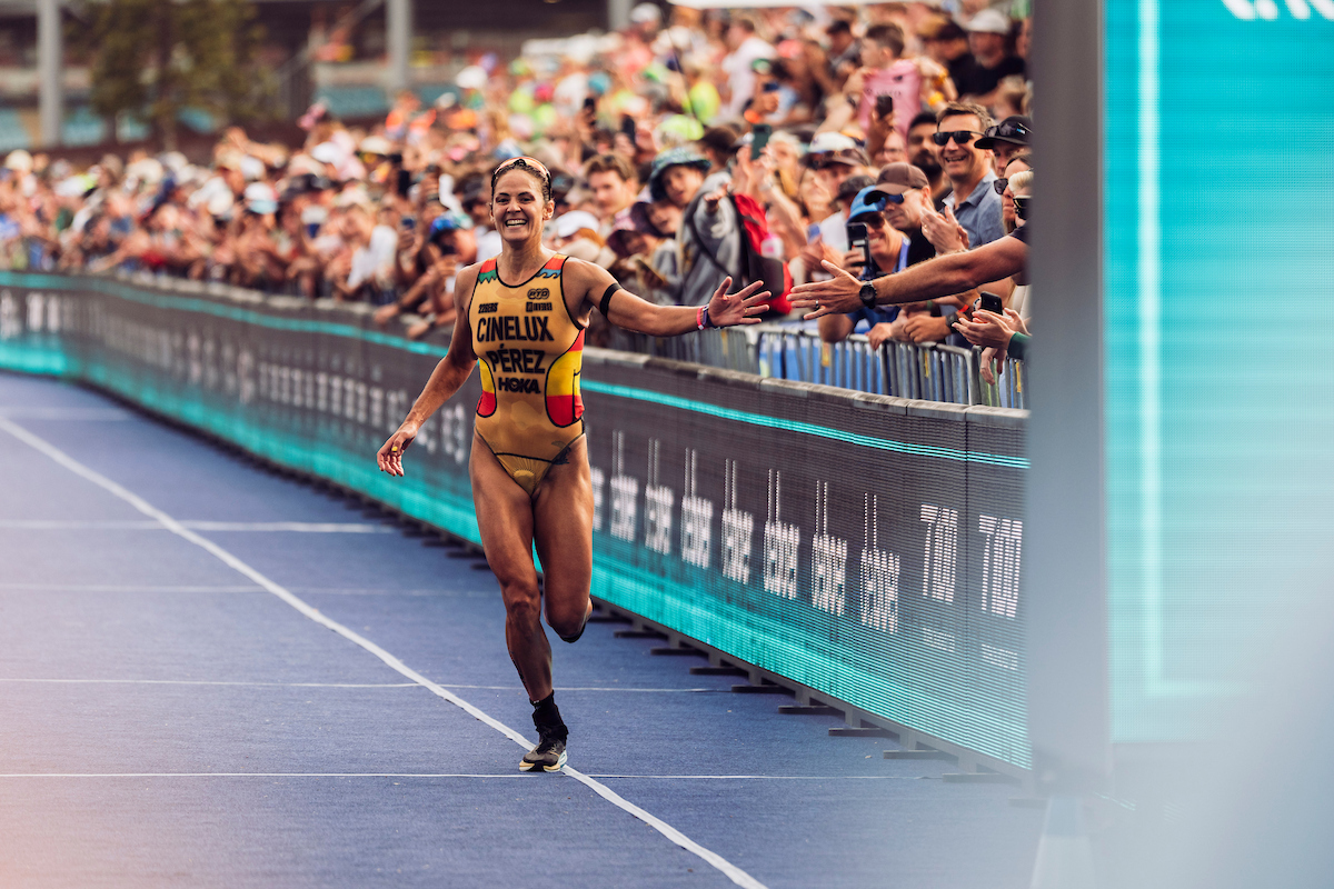 Sara Pérez Sala analiza el nuevo circuito de Spain T100 Triathlon Pamplona Navarra