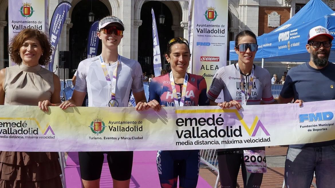 Anna Noguera y Mikel Ugarte ganaron el primer Triatlón Emedé Valladolid