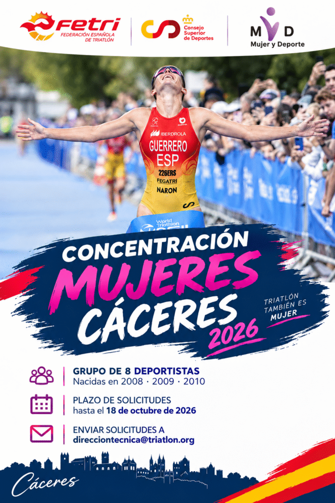 Concentración de triatlón femenino en Cáceres